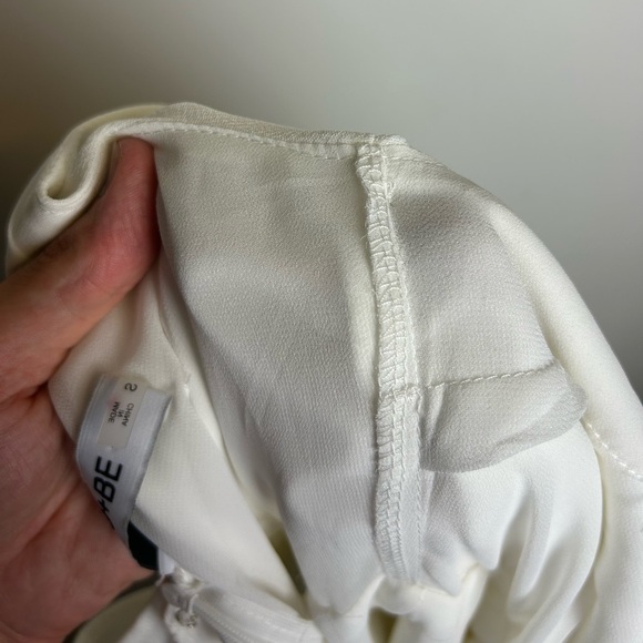 Do+Be Romper Old Money White Ruffle Sleeveless Career Professional Size S - Picture 14 of 15